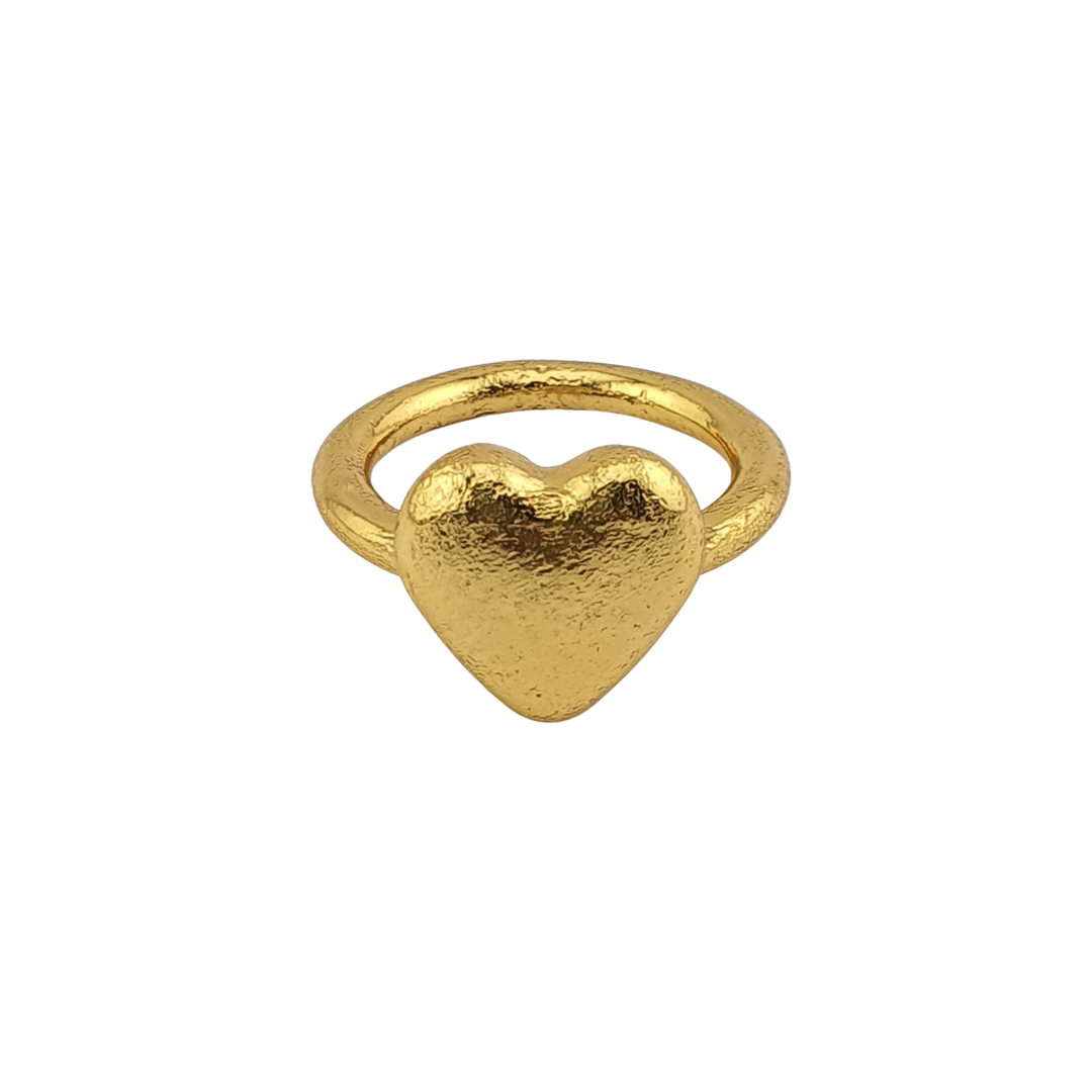 Anillo corazon volumen