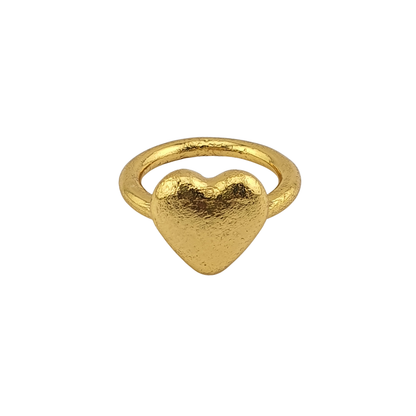 Anillo corazon volumen