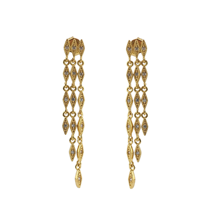 Arete 3 lineas de rombos colgantes