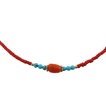 Collar cristal coral