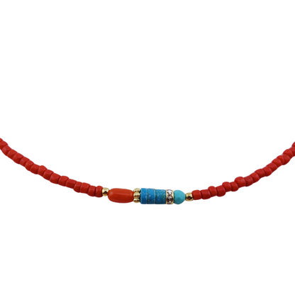 Collar cristal coral
