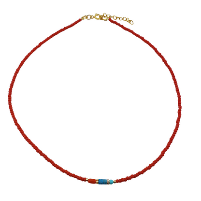 Collar cristal coral