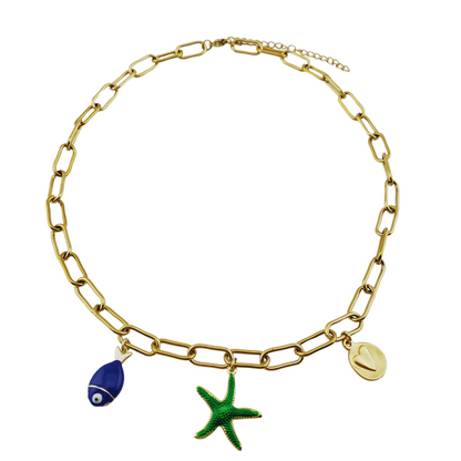 Cadena link  estrella pez corazon