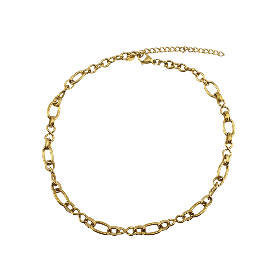 Cadena oval grapa e infinito