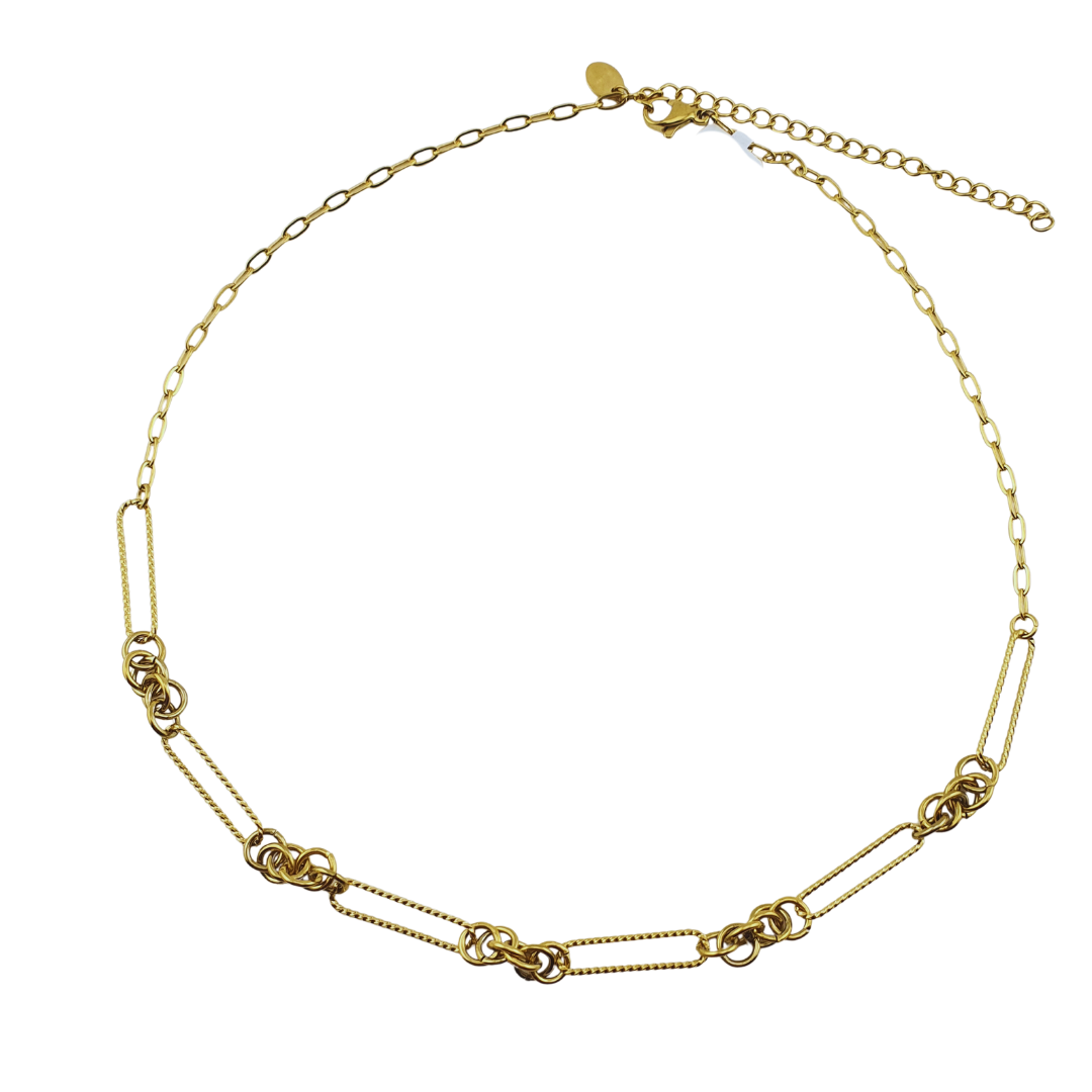 Cadena paper torcido aros  y racimo