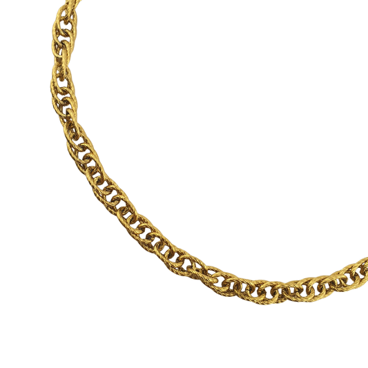 Cadena de 2 aros torcidos y entrelazados