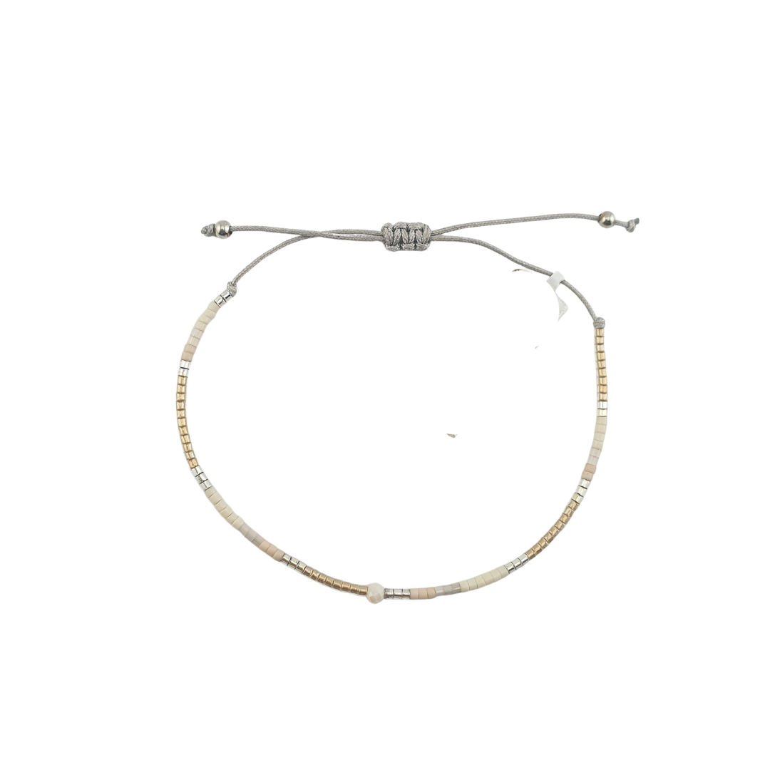 Pulsera cristales plateados