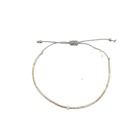 Pulsera cristales plateados