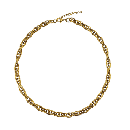 Cadena de 2 aros torcidos y entrelazados