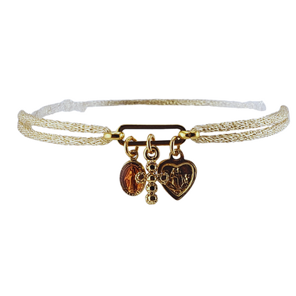 Pulsera cordon metalizado