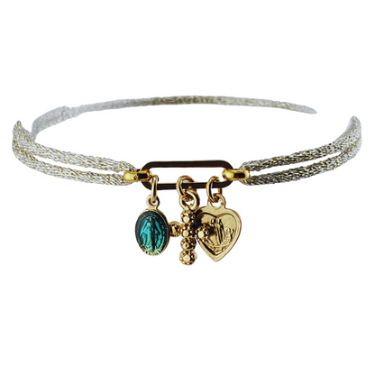 Pulsera cordon metalizado