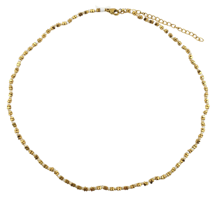 Collar rombos y bolita agatas marfil