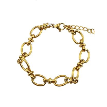 Pulsera ovalos y nudos