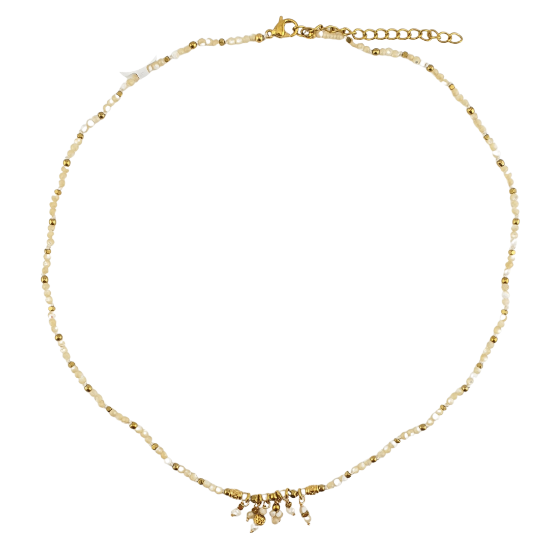 Collar cristales tierra colgantes