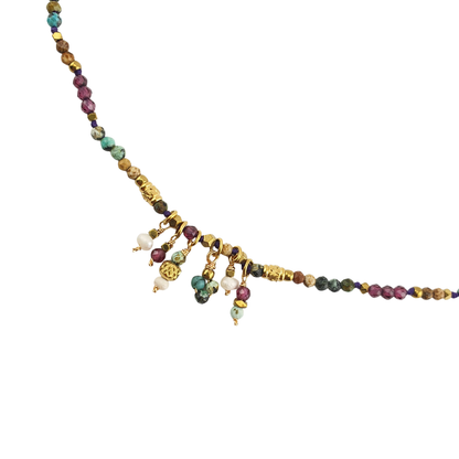 Collar cristales tierra colgantes