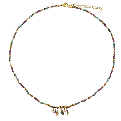 Collar cristales tierra colgantes