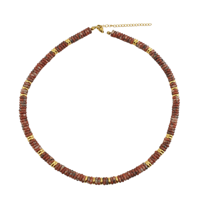 Choker Pukka rodocrosita terracota