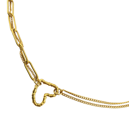 Cadena de link básica y corazon puntos