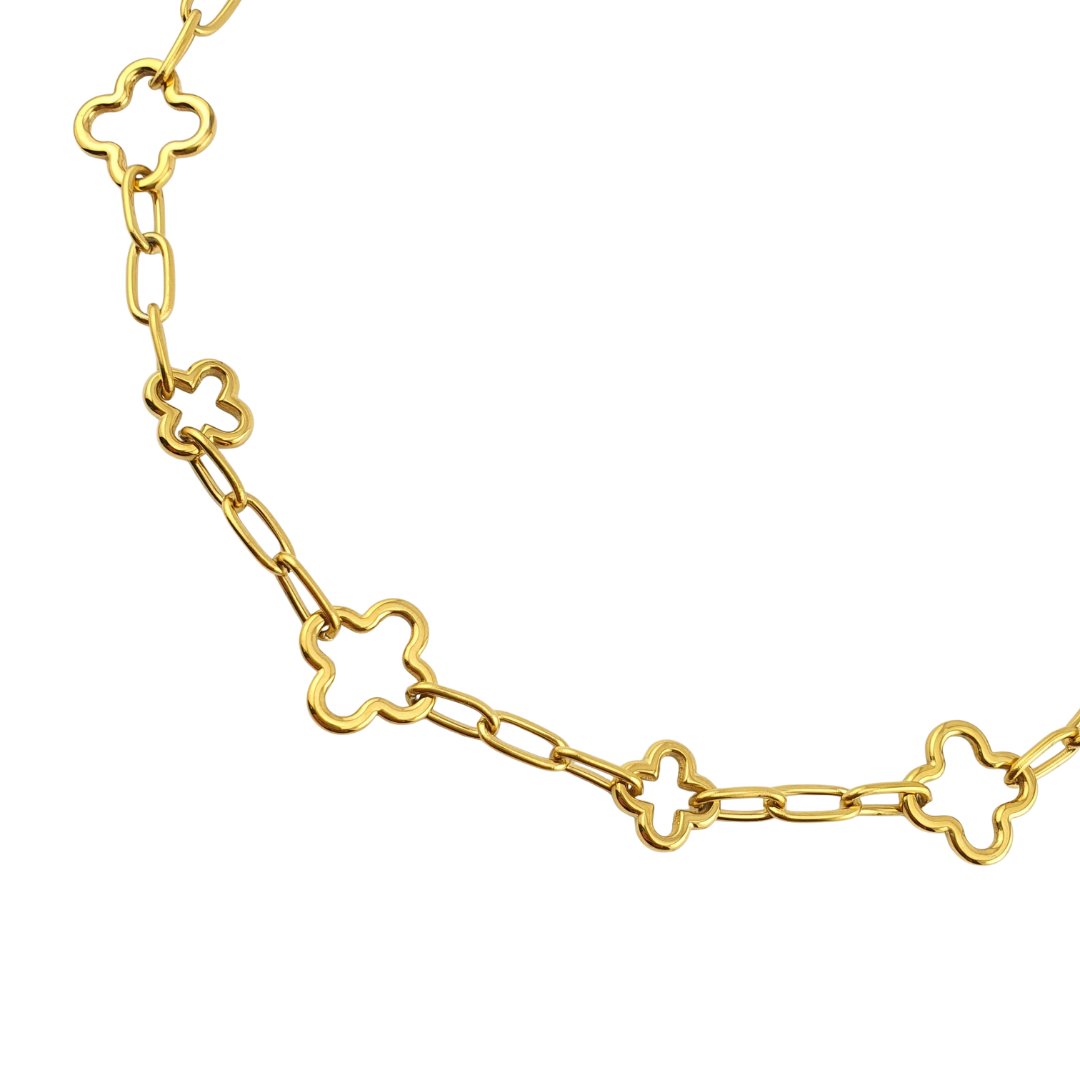 Cadena link y tréboles