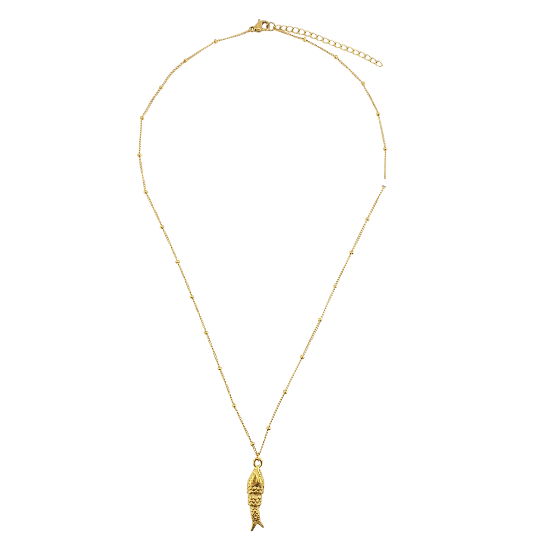 Cadena bolitas y  pez