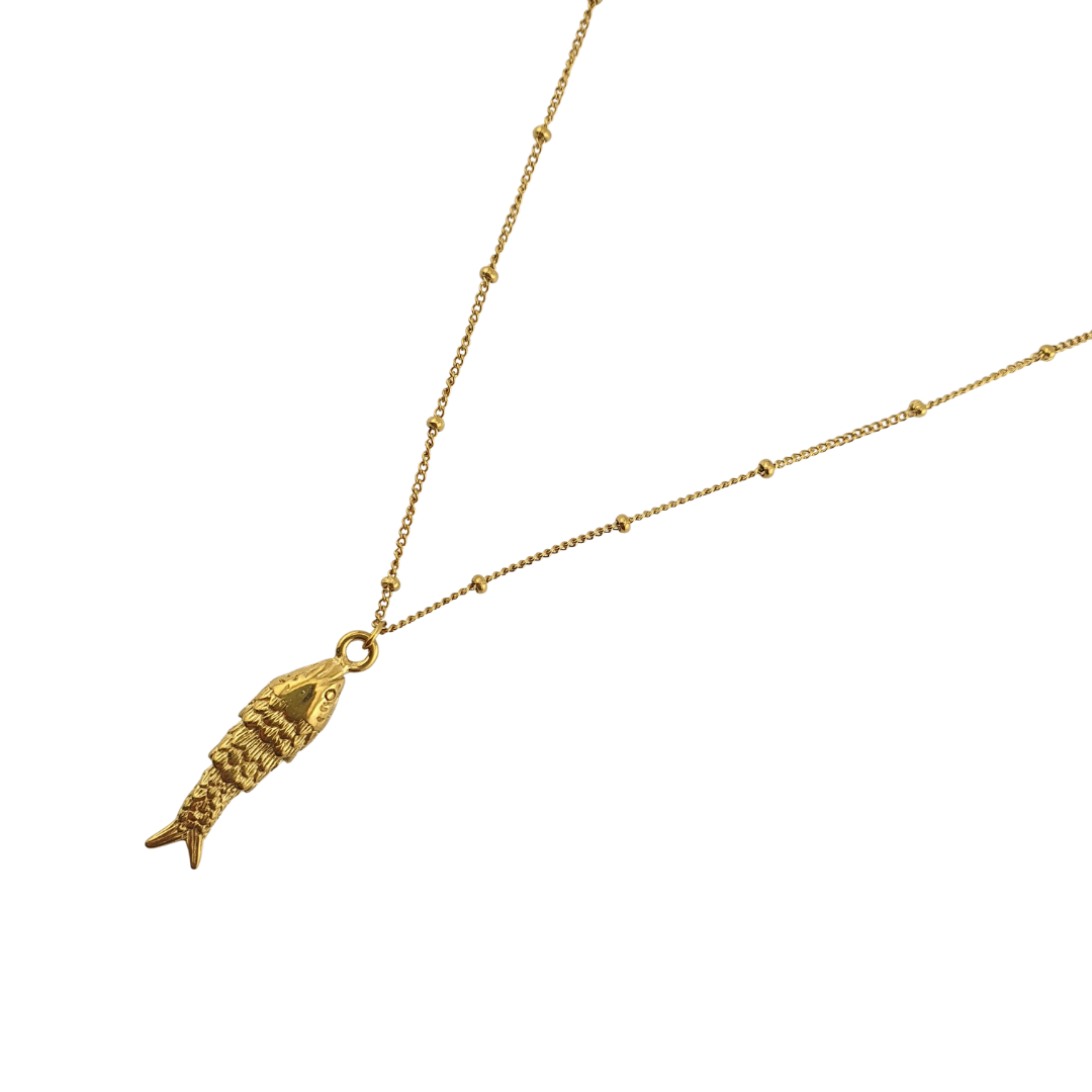 Cadena bolitas y  pez