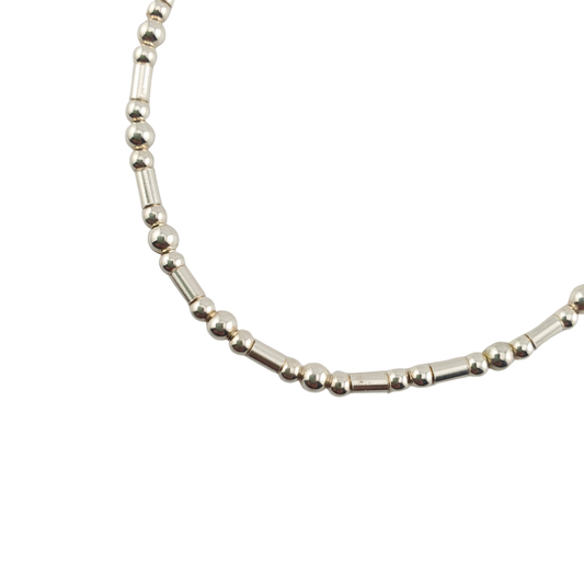 Pulsera de bolitas 2 y 3mm con tubitos