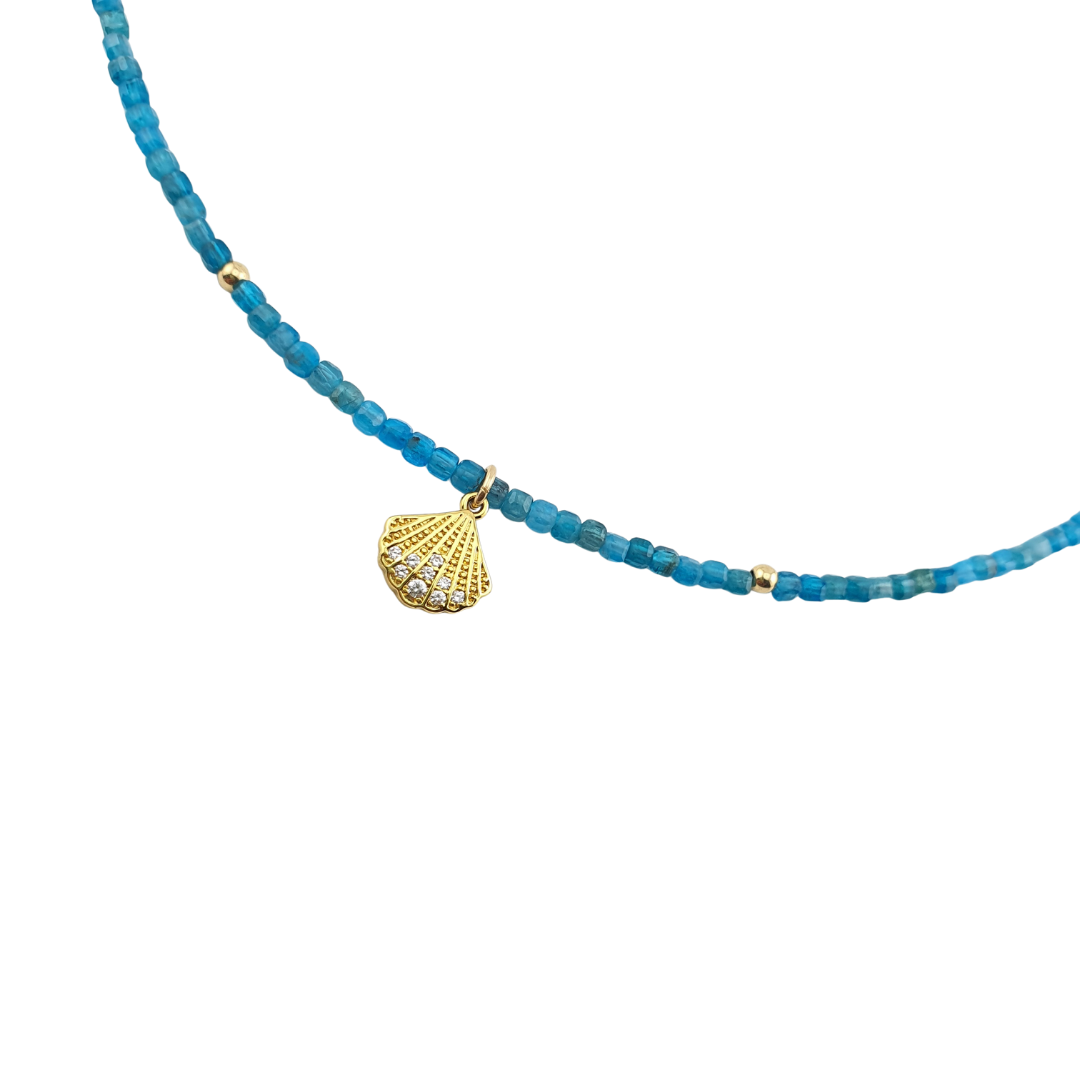 Collar apatitas turquesa