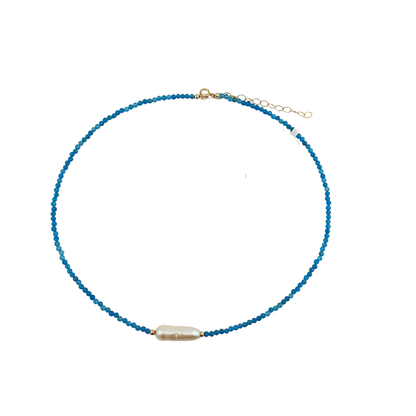 Collar apatitas turquesa