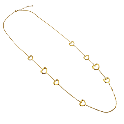 Cadena larga de corazones