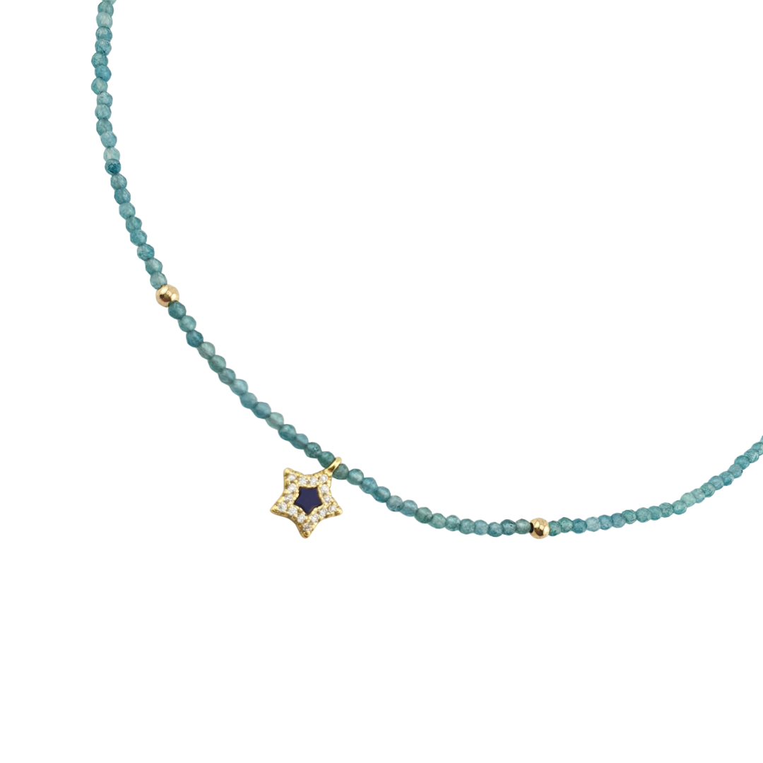 Collar aquamarina estrella