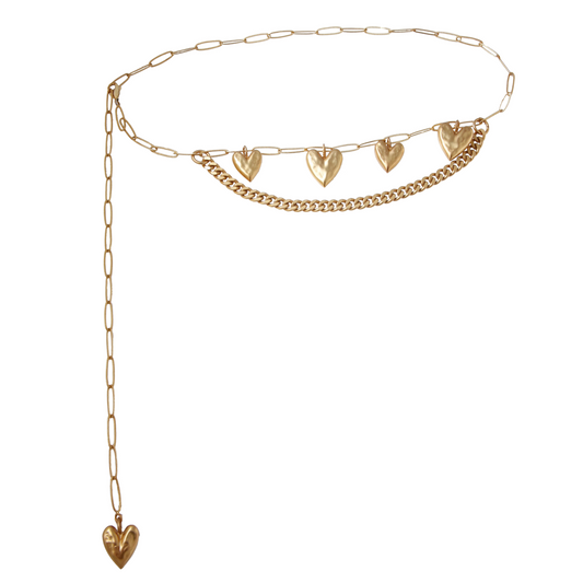 Cinturon corazones y cadenas