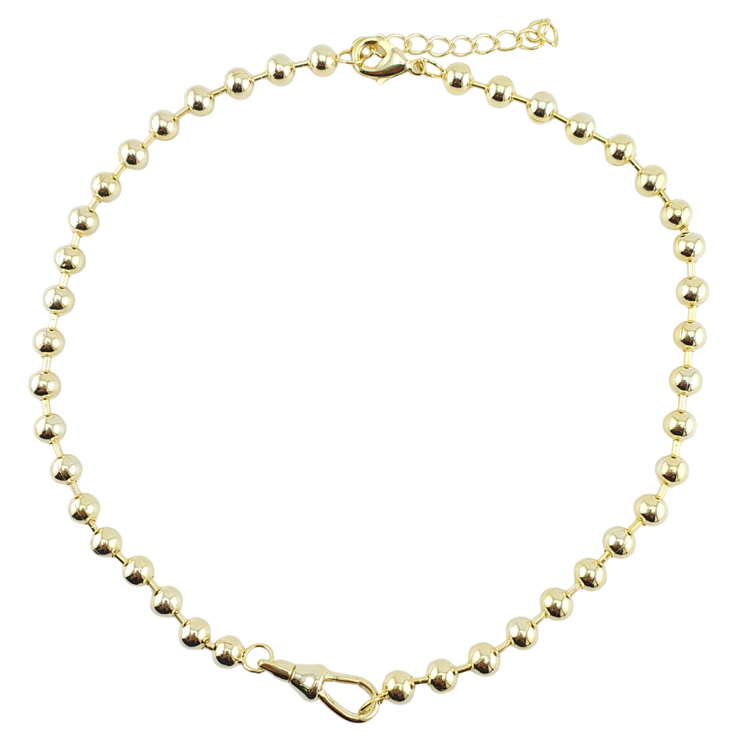 Cadena bolas 5mm con broche frente