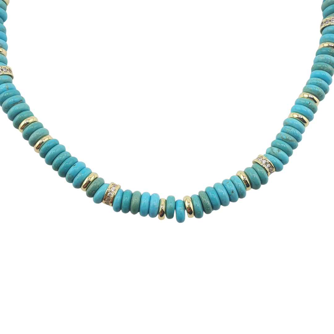 Choker pukka turquesa