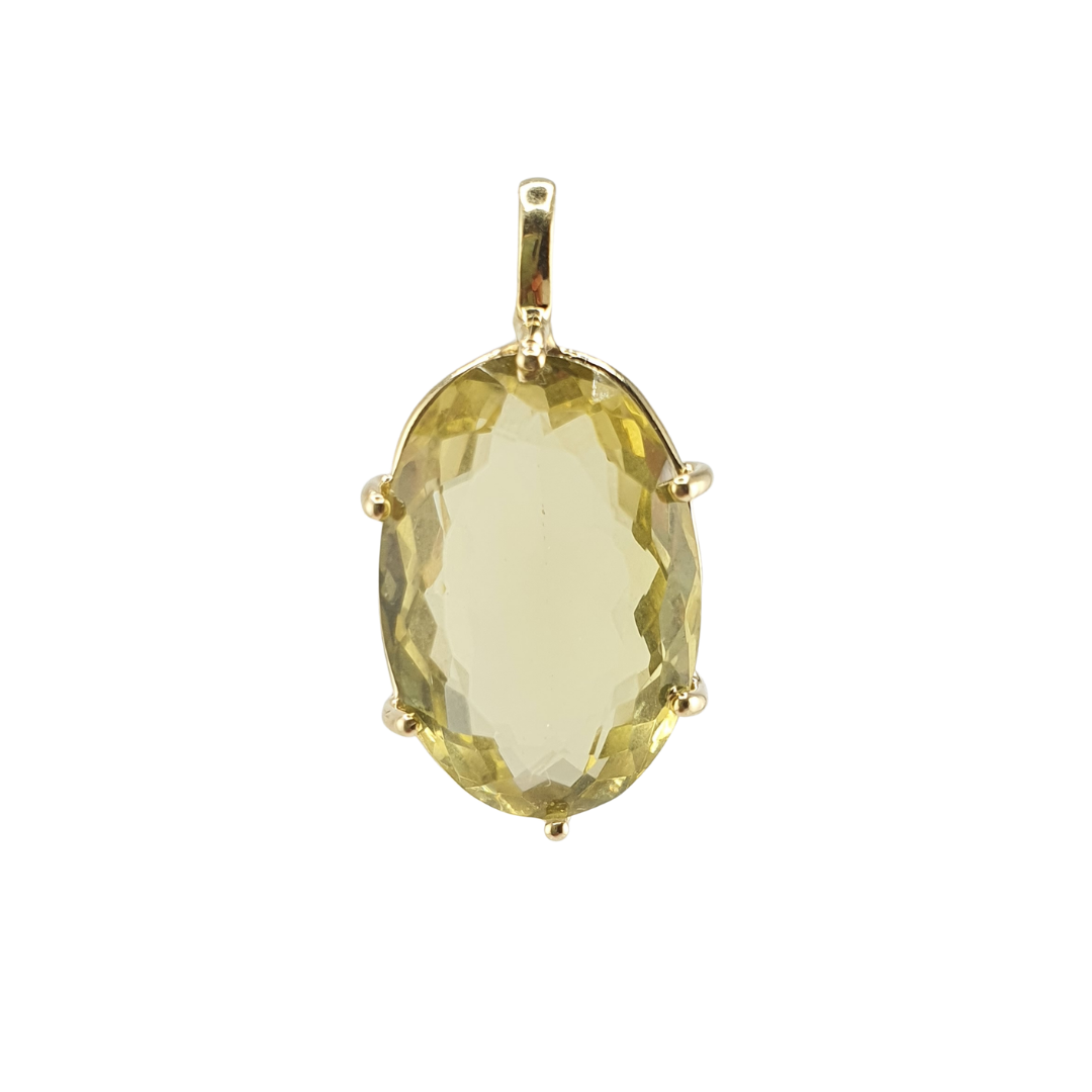 Dije oval Topacio Amarillo