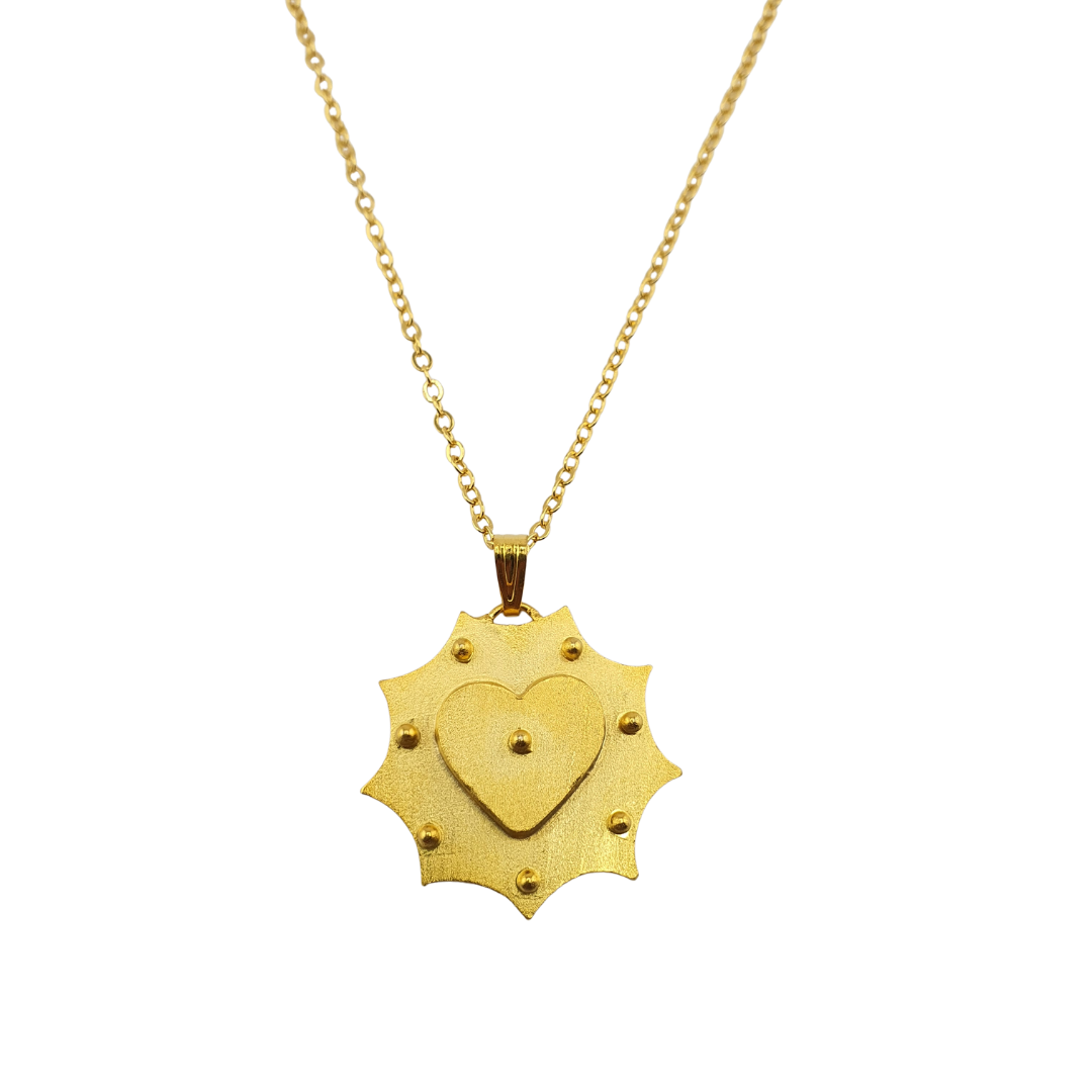 Cadena corazon en sol