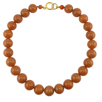 Collar Cornalina quemada Naranja