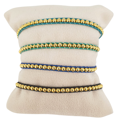 Pulsera tejida bolitas