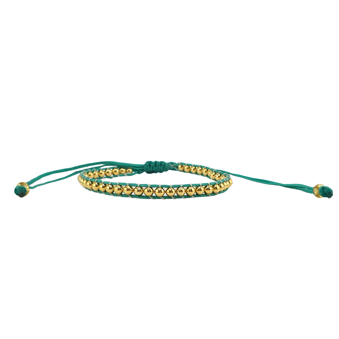 Pulsera tejida bolitas