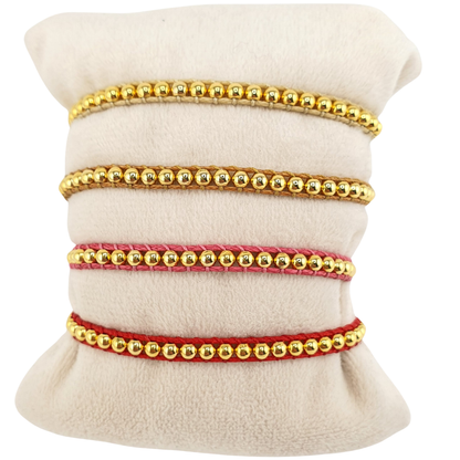 Pulsera tejida bolitas