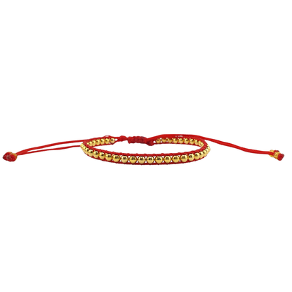 Pulsera tejida bolitas