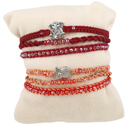 Pulsera triple tejida
