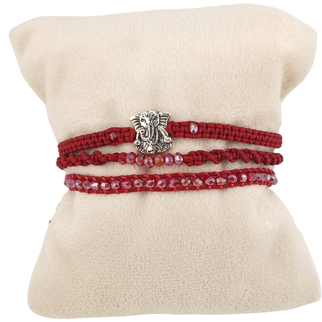 Pulsera triple tejida