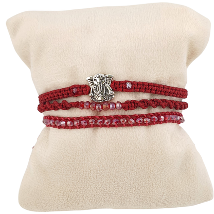 Pulsera triple tejida