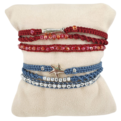 Pulsera triple tejida