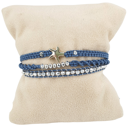 Pulsera triple tejida