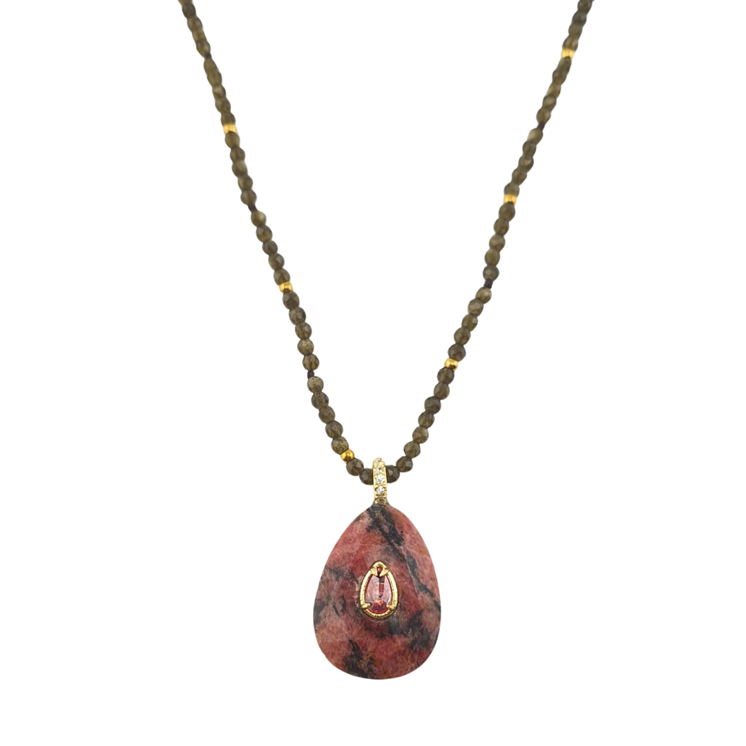 Collar agatha marfil gota ojo detigre