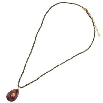 Collar agatha marfil gota ojo detigre