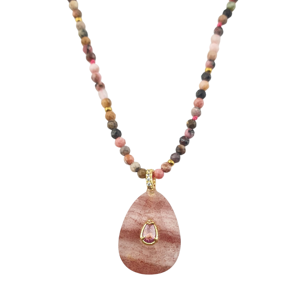 Collar agatha marfil gota ojo detigre