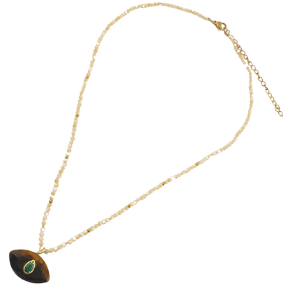 Collar pirita ojo amatista