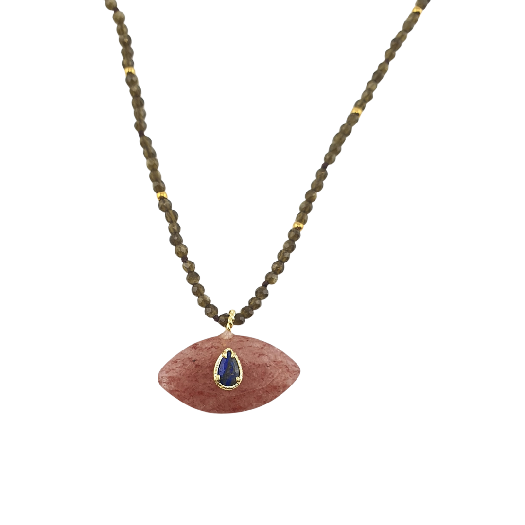 Collar pirita ojo amatista